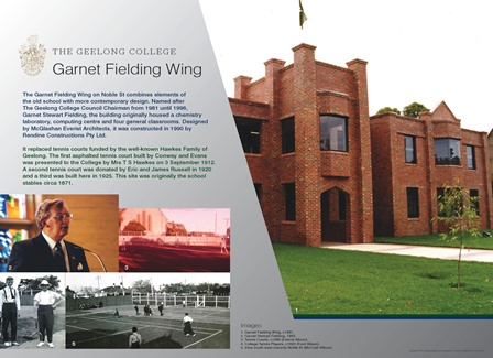 Interpretative Sign 'Garnet Fielding Wing', 2015.